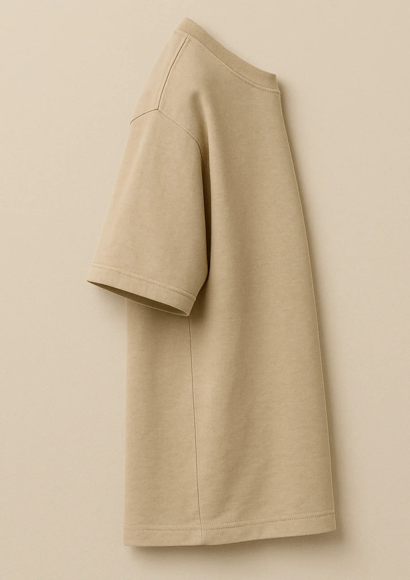 The Beige Relic Tee | Heavy French Terry 240 GSM