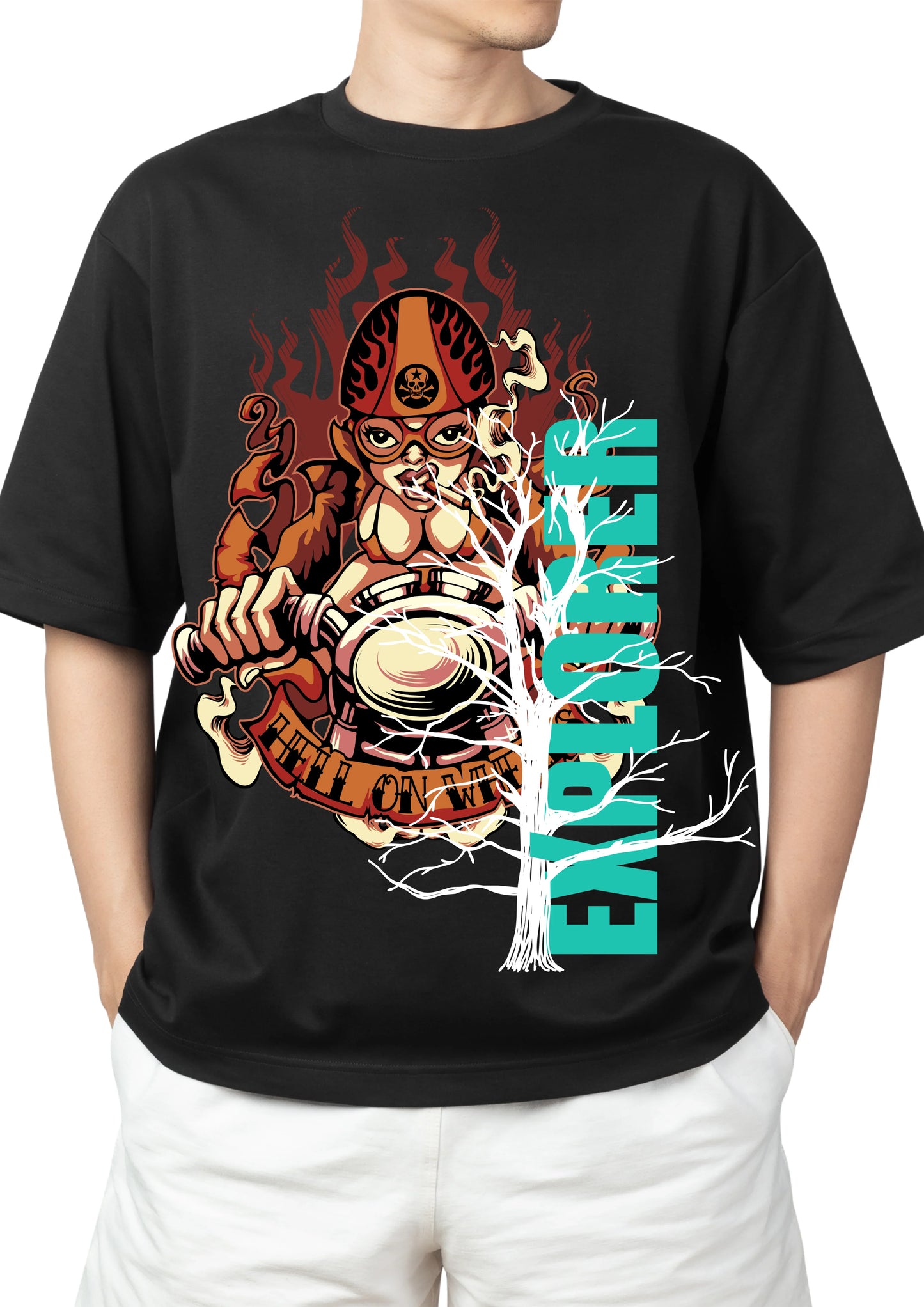 The Black Vanguard Tee | Heavy French Terry 240 GSM