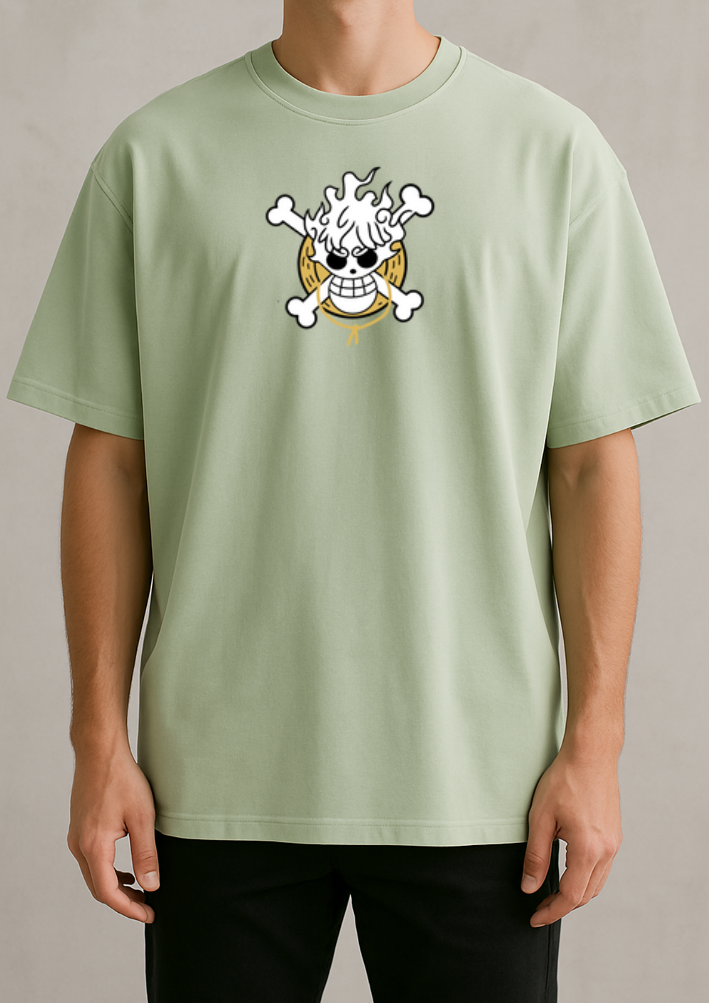 Luxury French Terry Cotton T-Shirt with DTF Print