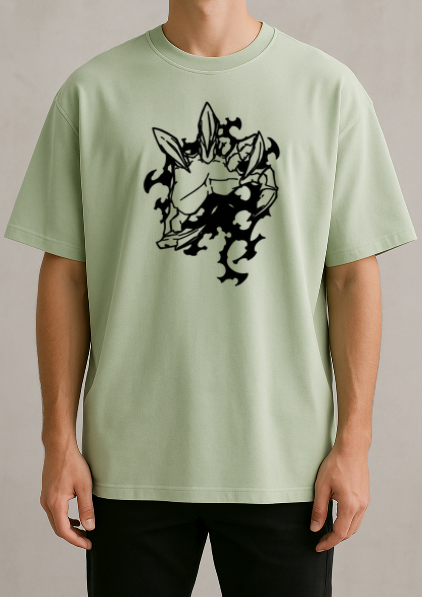 DTF Printed Premium French Terry Oversized T-Shirt