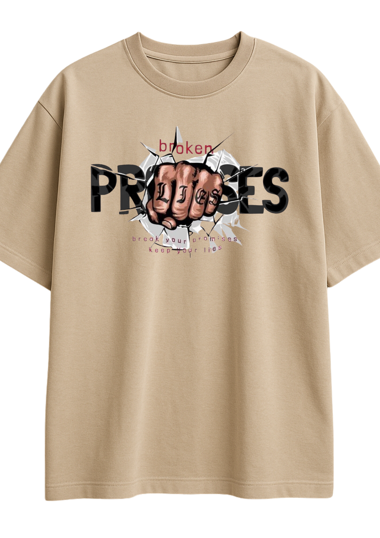 Premium Beige Oversized Sweatshirt – Heavyweight 240 GSM French Terry