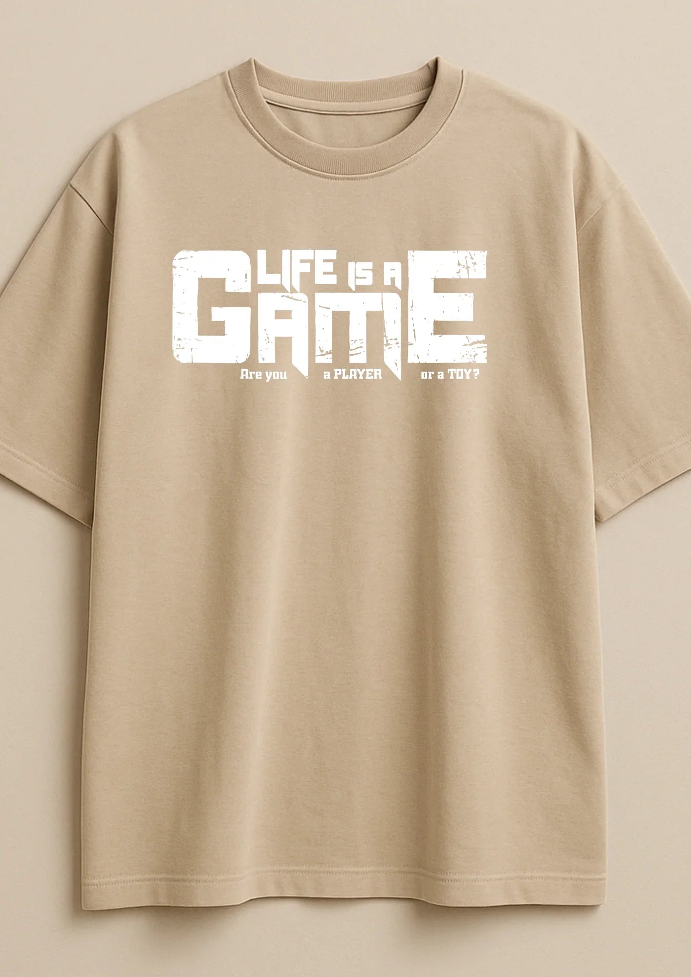 The Beige Origin Tee | Heavy French Terry 240 GSM