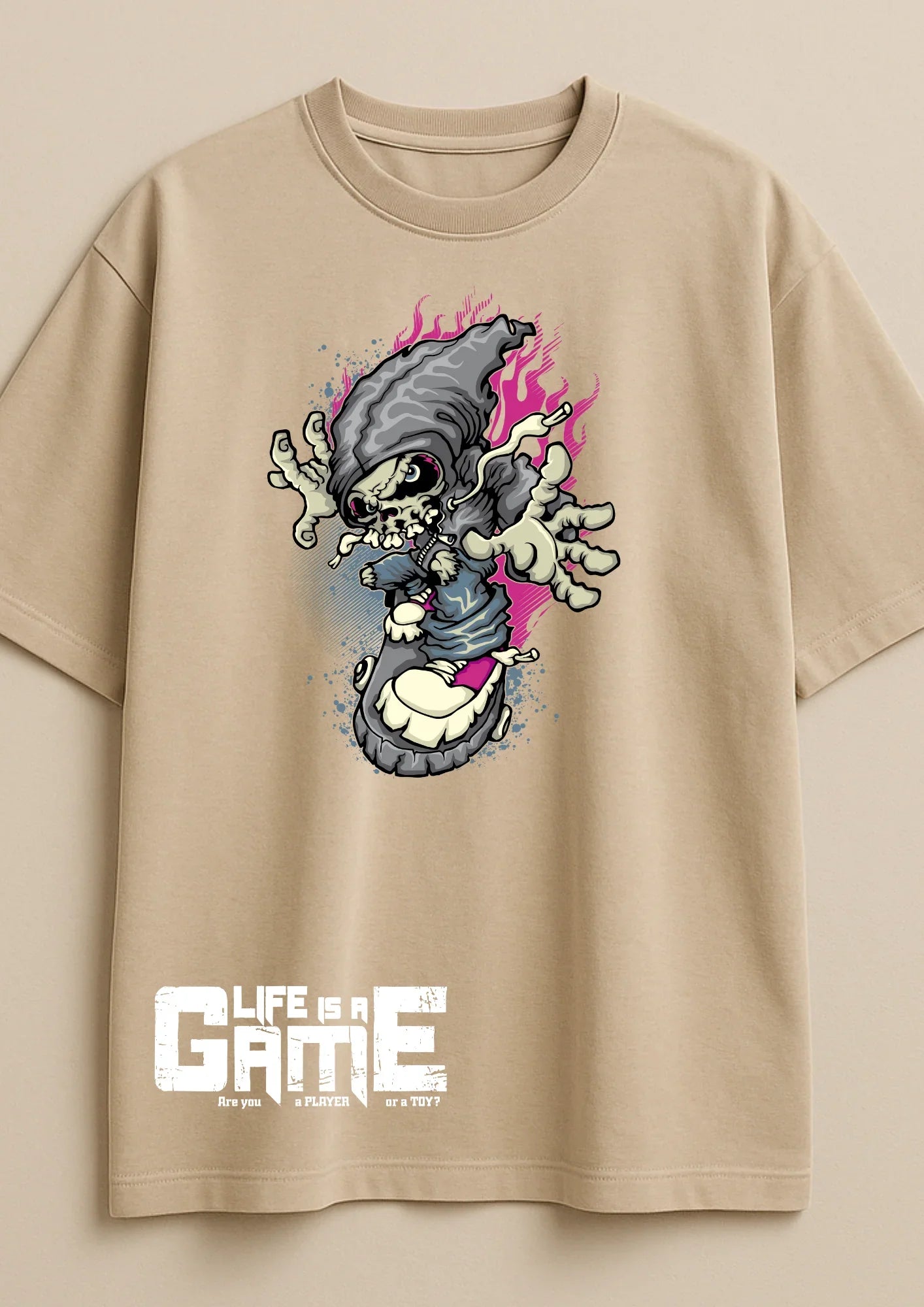 The Beige Heritage Tee | Heavy French Terry 240 GSM