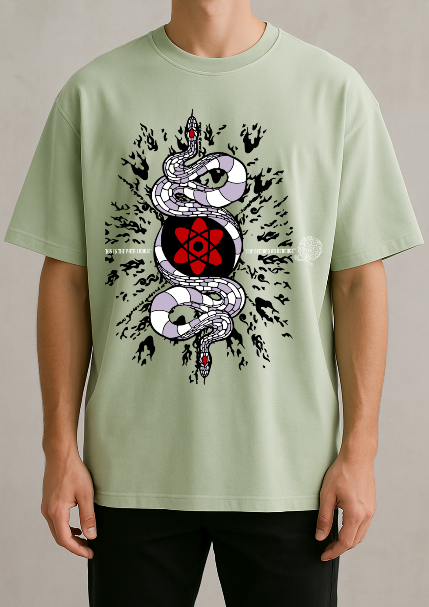 Premium Oversized French Terry Cotton Tee with DTF Print