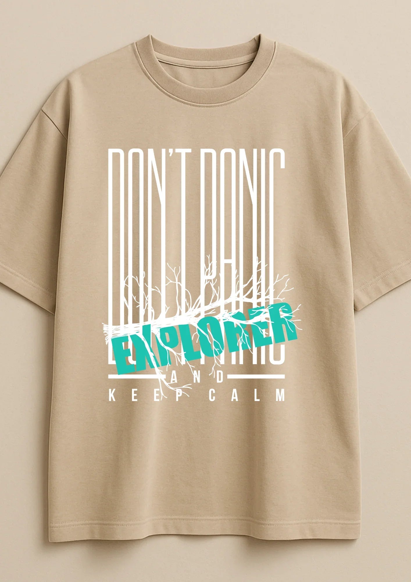 The Beige Essential Tee | Heavy French Terry 240 GSM