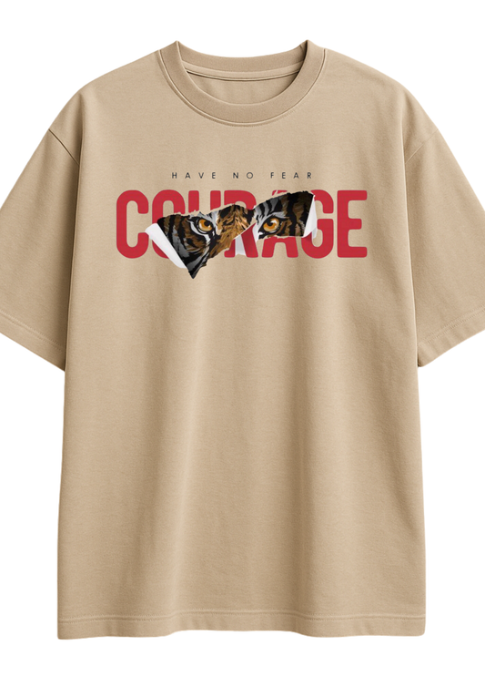 Beige Oversized Heavy French Terry Sweatshirt – 240 GSM Premium Cotton