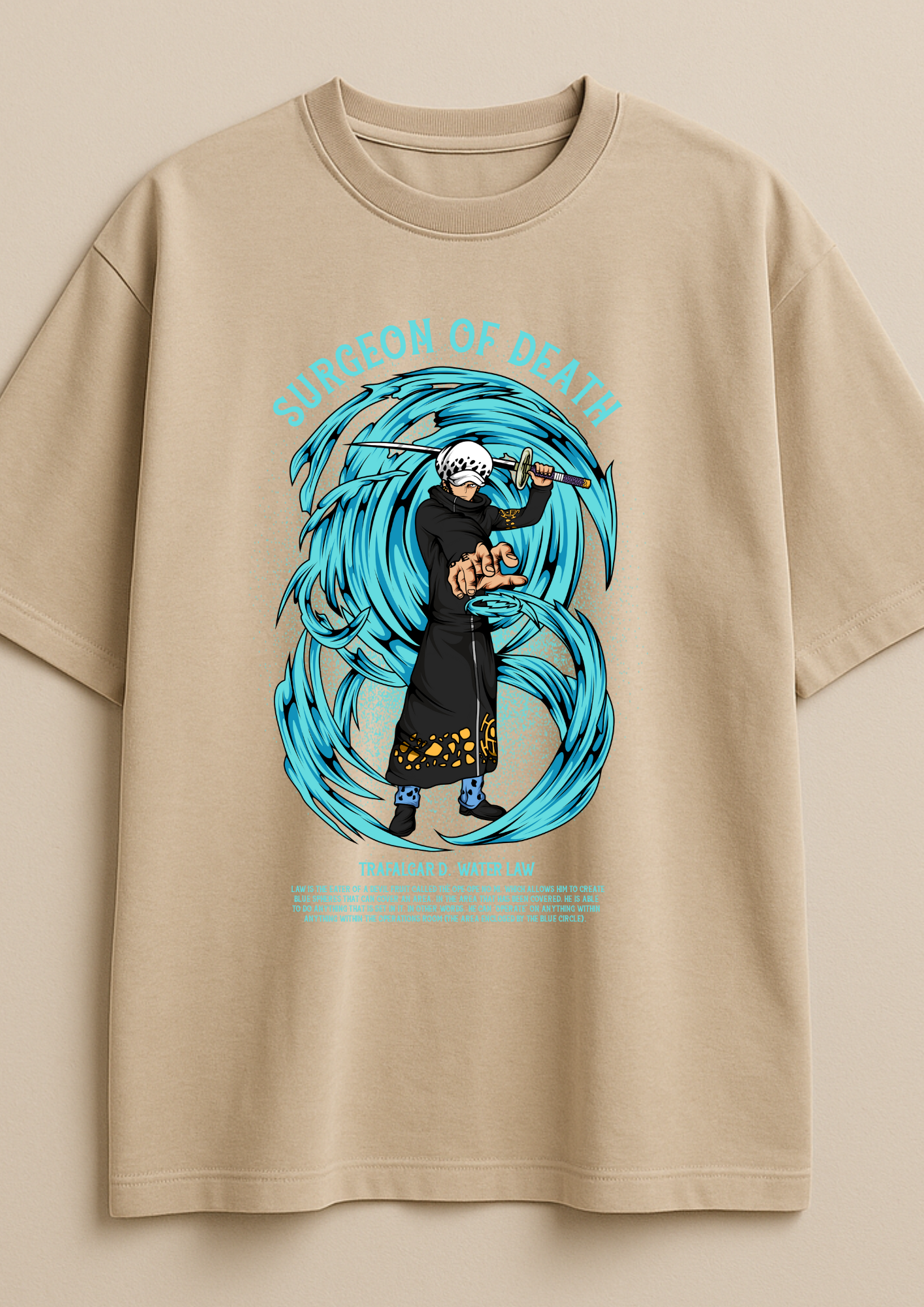 Oversized Beige Tee | Heavy French Terry 240 GSM
