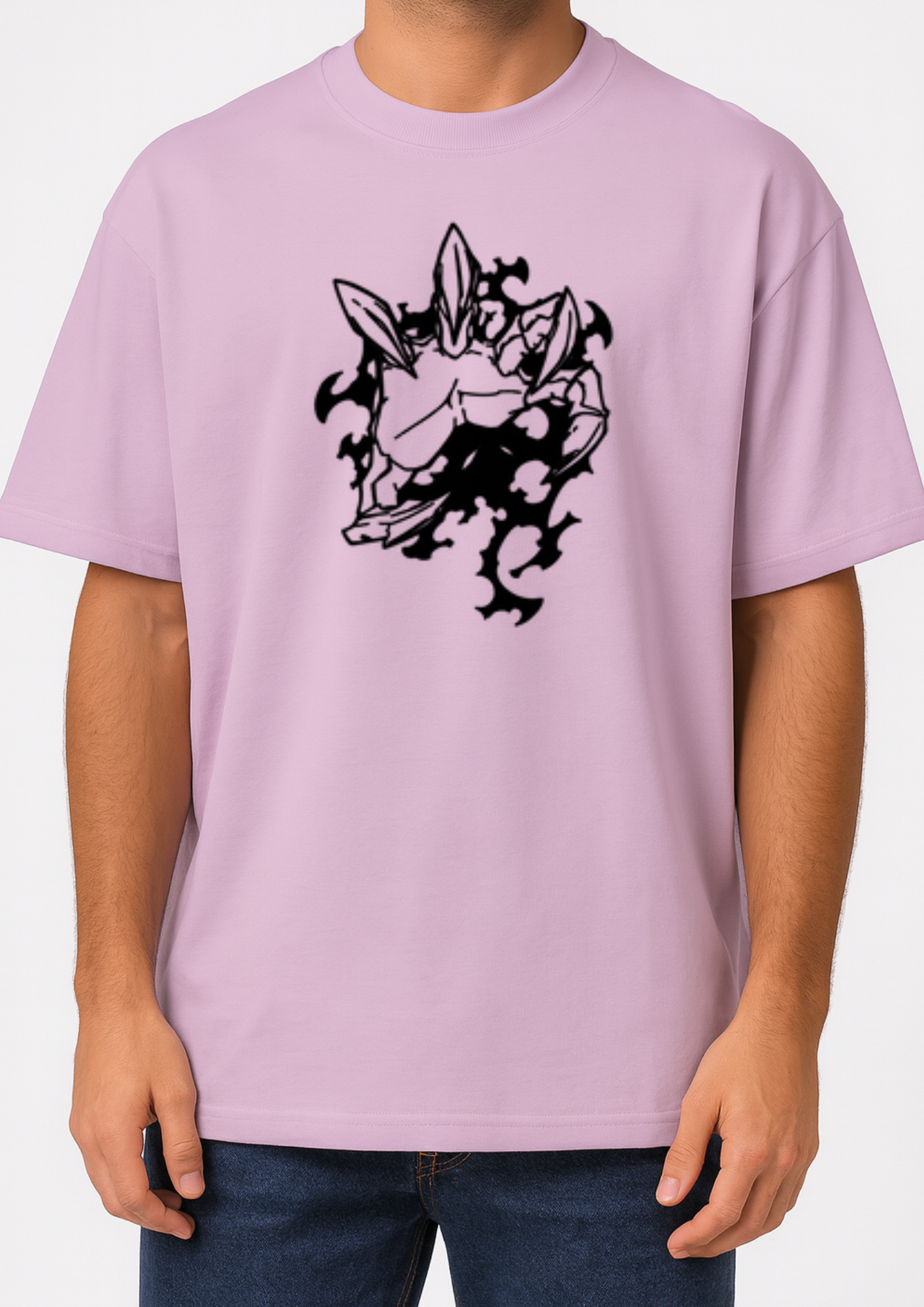 Premium Oversized Heavyweight Cotton T-Shirt with DTF Print