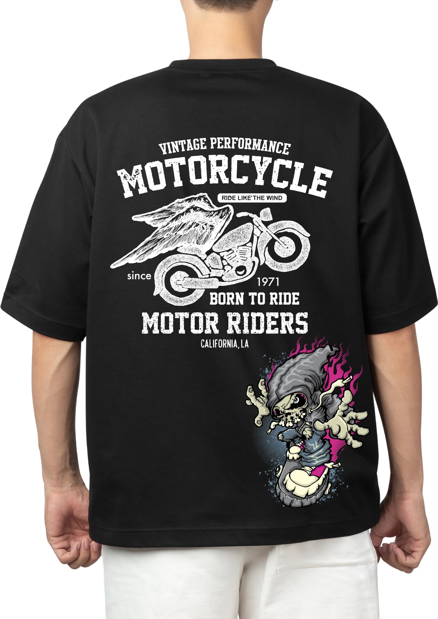 Oversized Luxe Black Tee – Heavyweight French Terry | 240 GSM