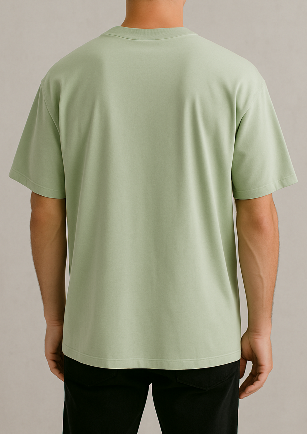 220 GSM Pale Green Cotton T-Shirt | Durable & Stylish with DTF Print