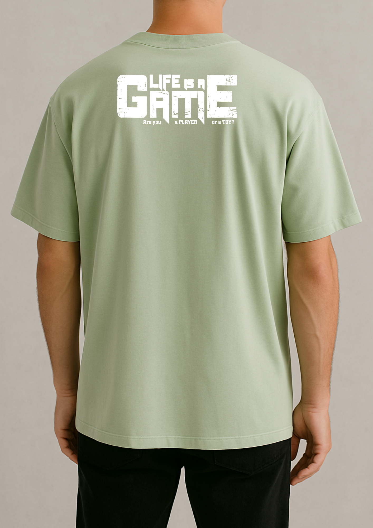 Premium Pale Green T-Shirt | 220 GSM Cotton with Lasting DTF Prints
