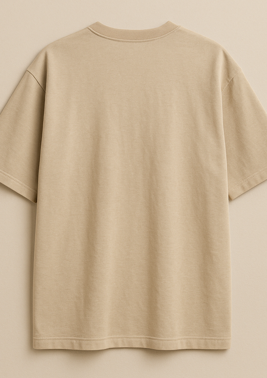 Beige Oversized Heavy French Terry Sweatshirt – 240 GSM Premium Cotton