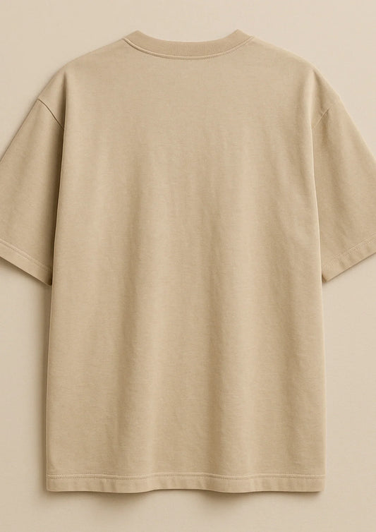 The Beige Essential Tee | Heavy French Terry 240 GSM