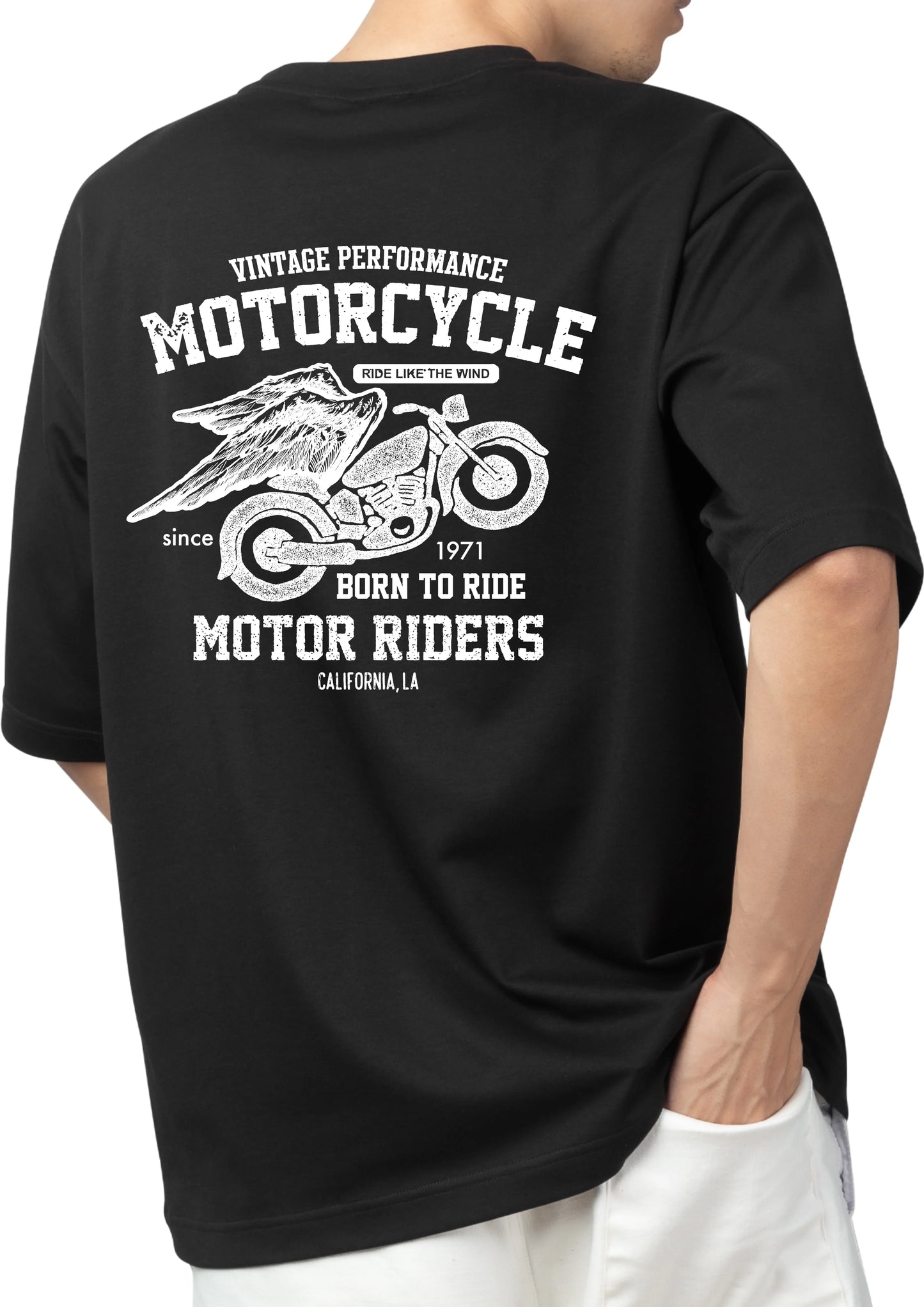 Oversized Luxe Black Tee – Heavyweight French Terry | 240 GSM