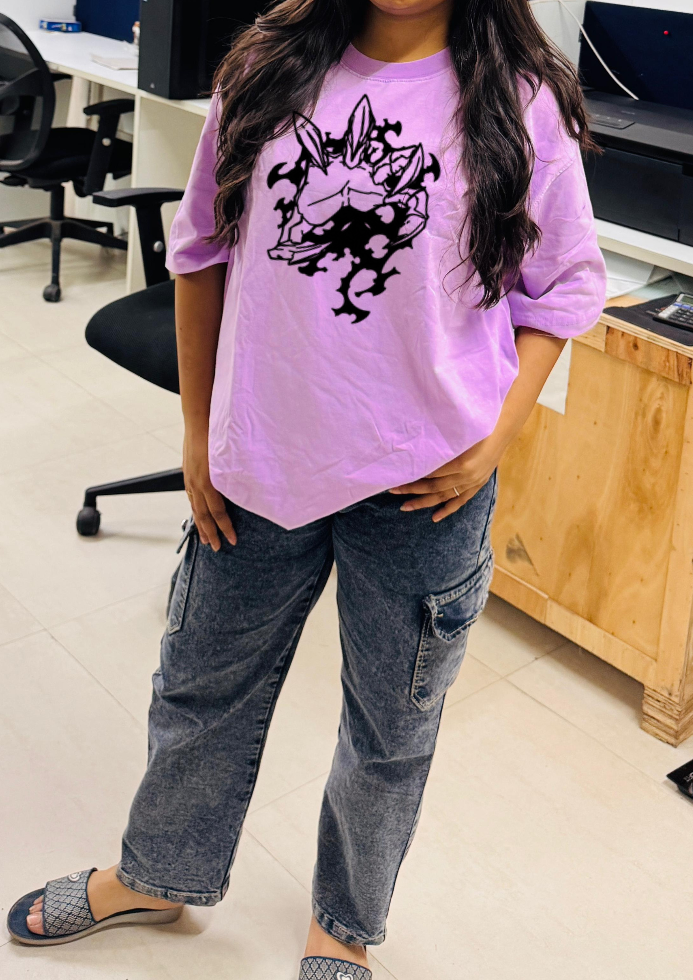 Premium Oversized Heavyweight Cotton T-Shirt with DTF Print