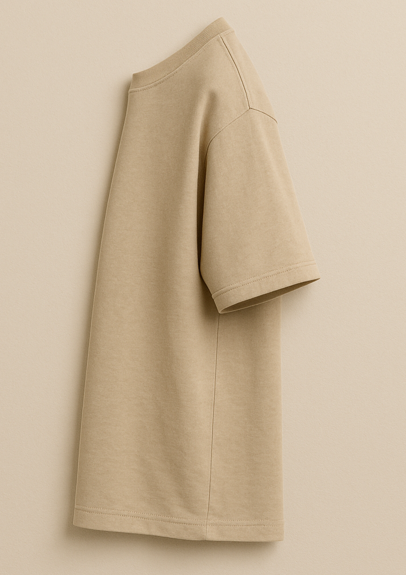 Beige Done Right | Heavy Oversized French Terry Tee