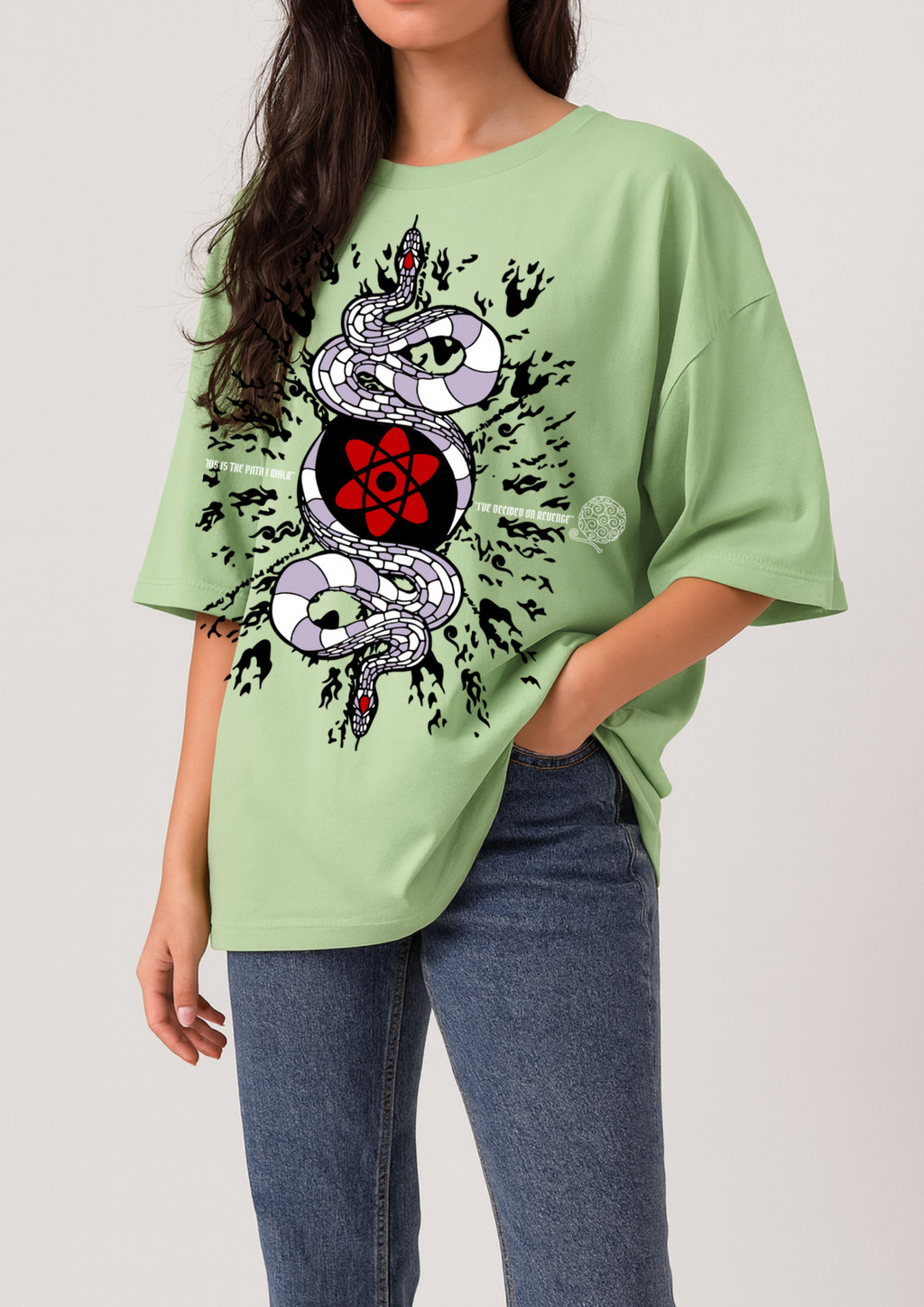 Premium Oversized French Terry Cotton Tee with DTF Print