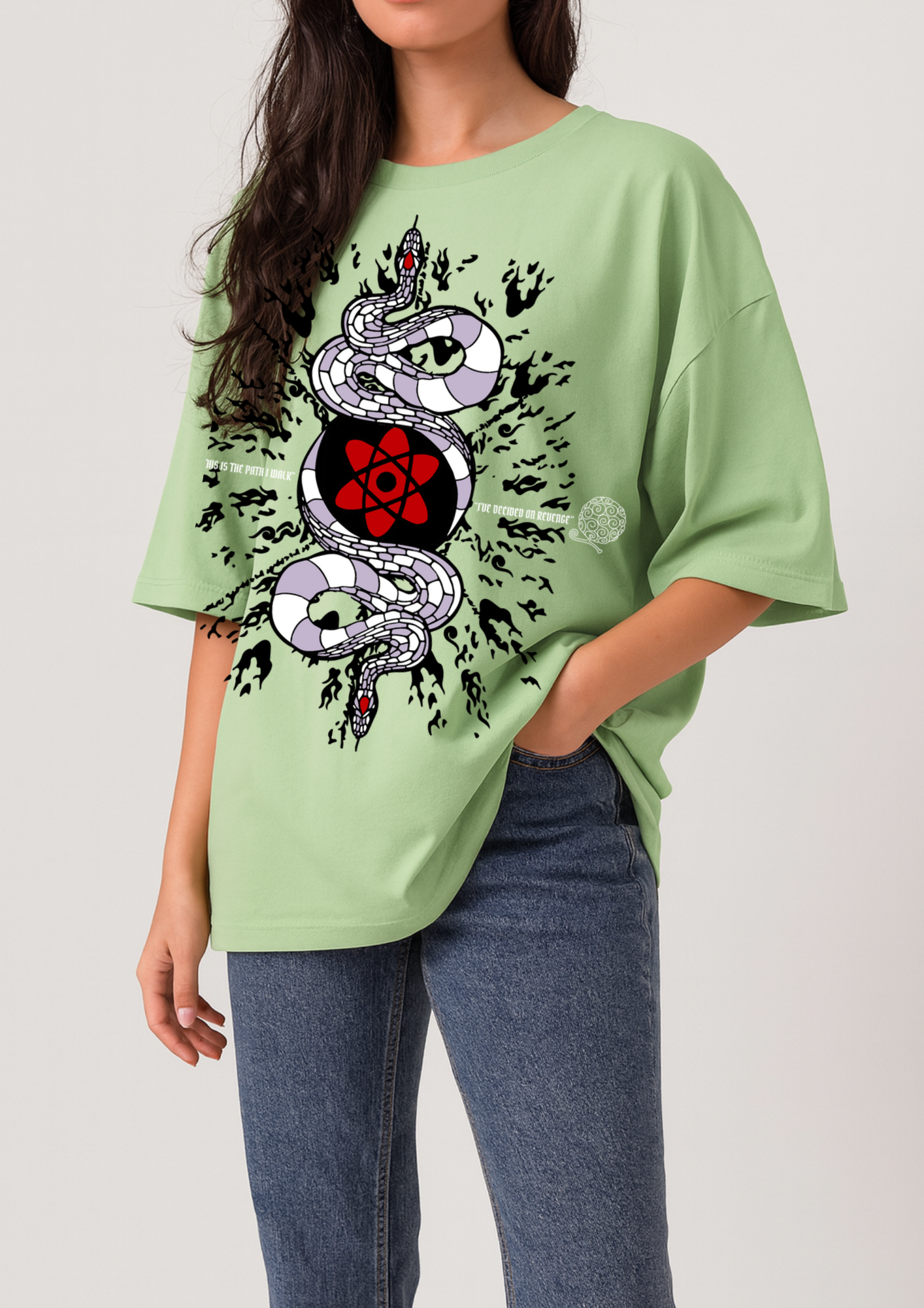 Premium Oversized French Terry Cotton Tee with DTF Print