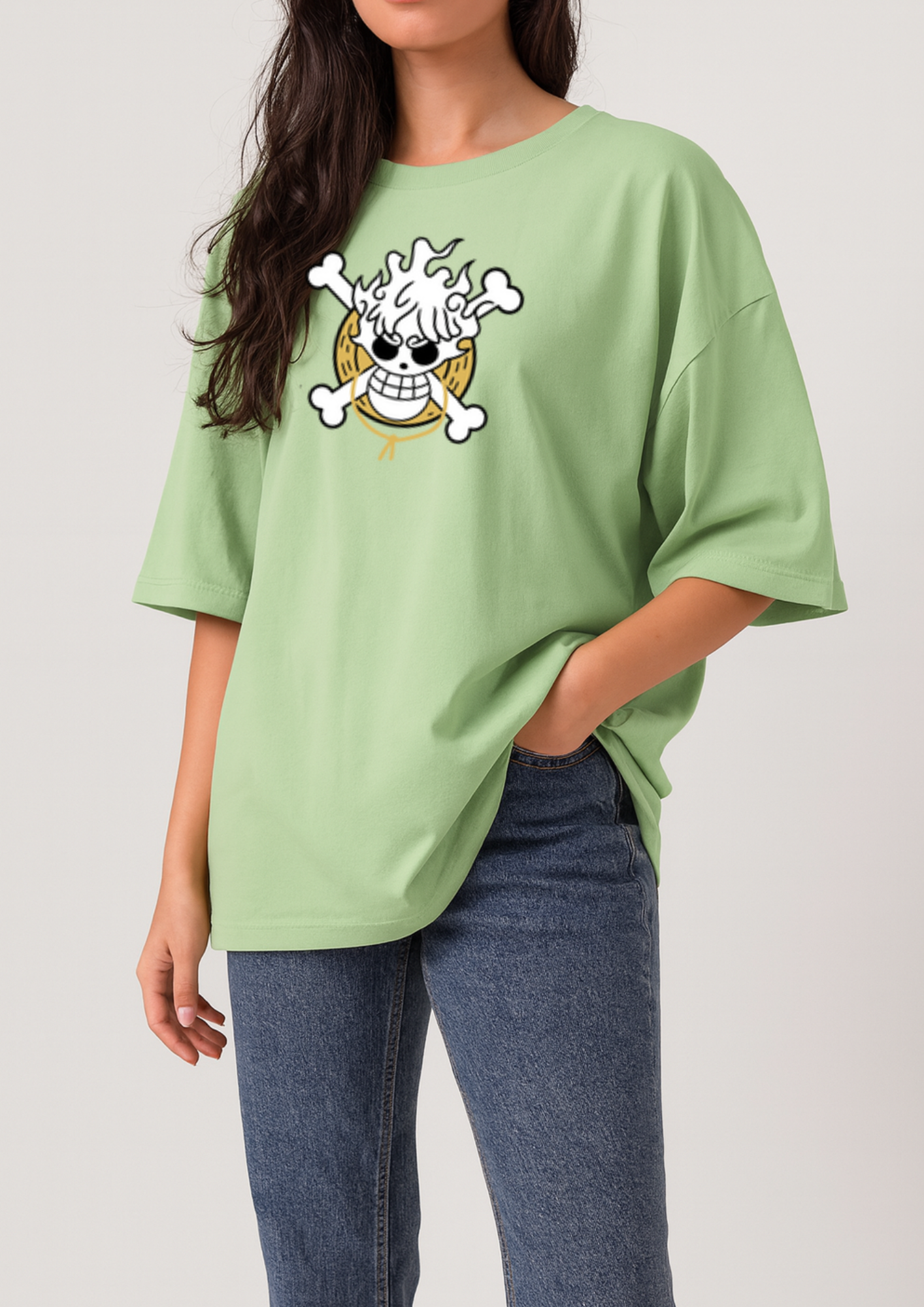 Luxury French Terry Cotton T-Shirt with DTF Print