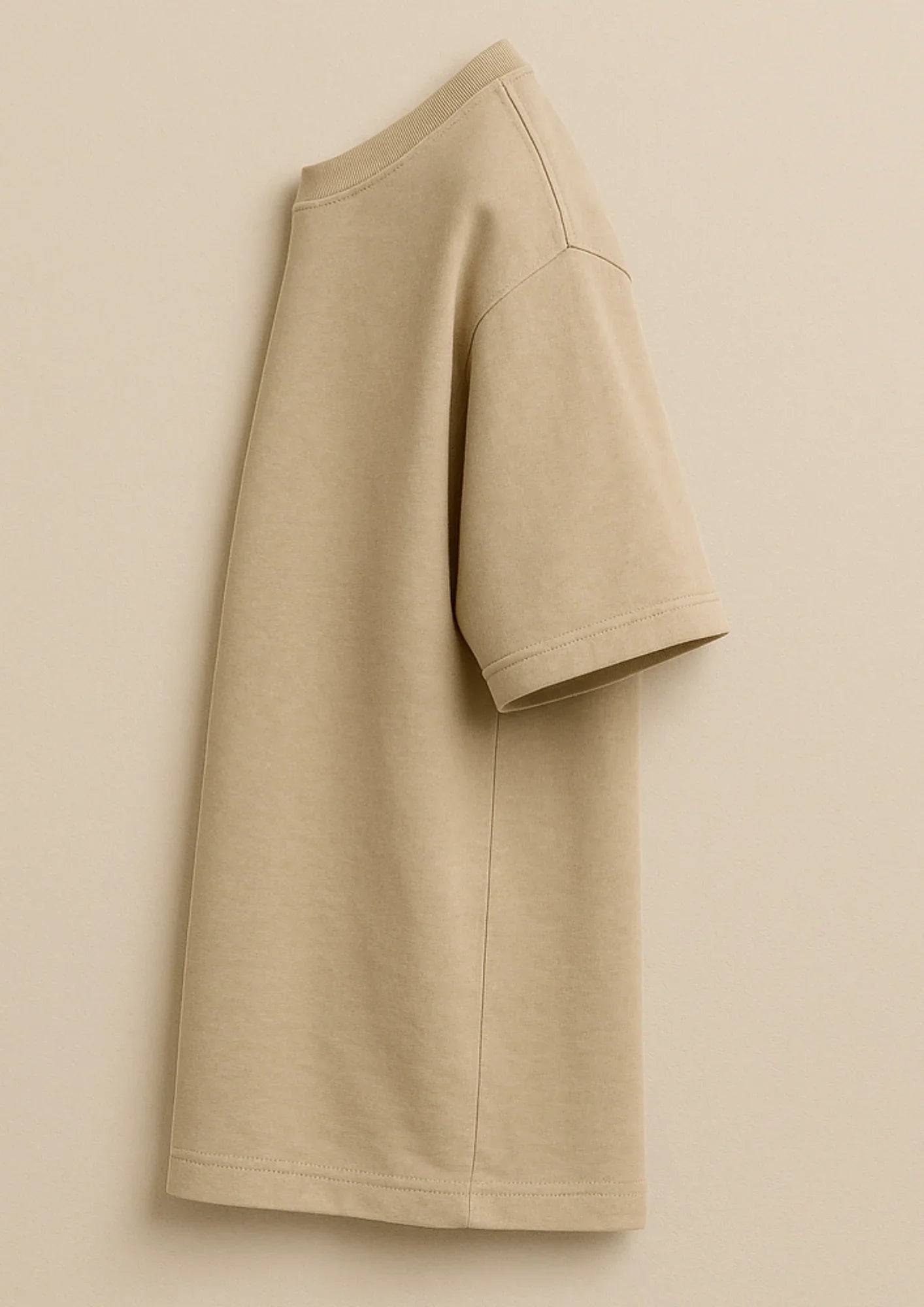 The Beige Origin Tee | Heavy French Terry 240 GSM