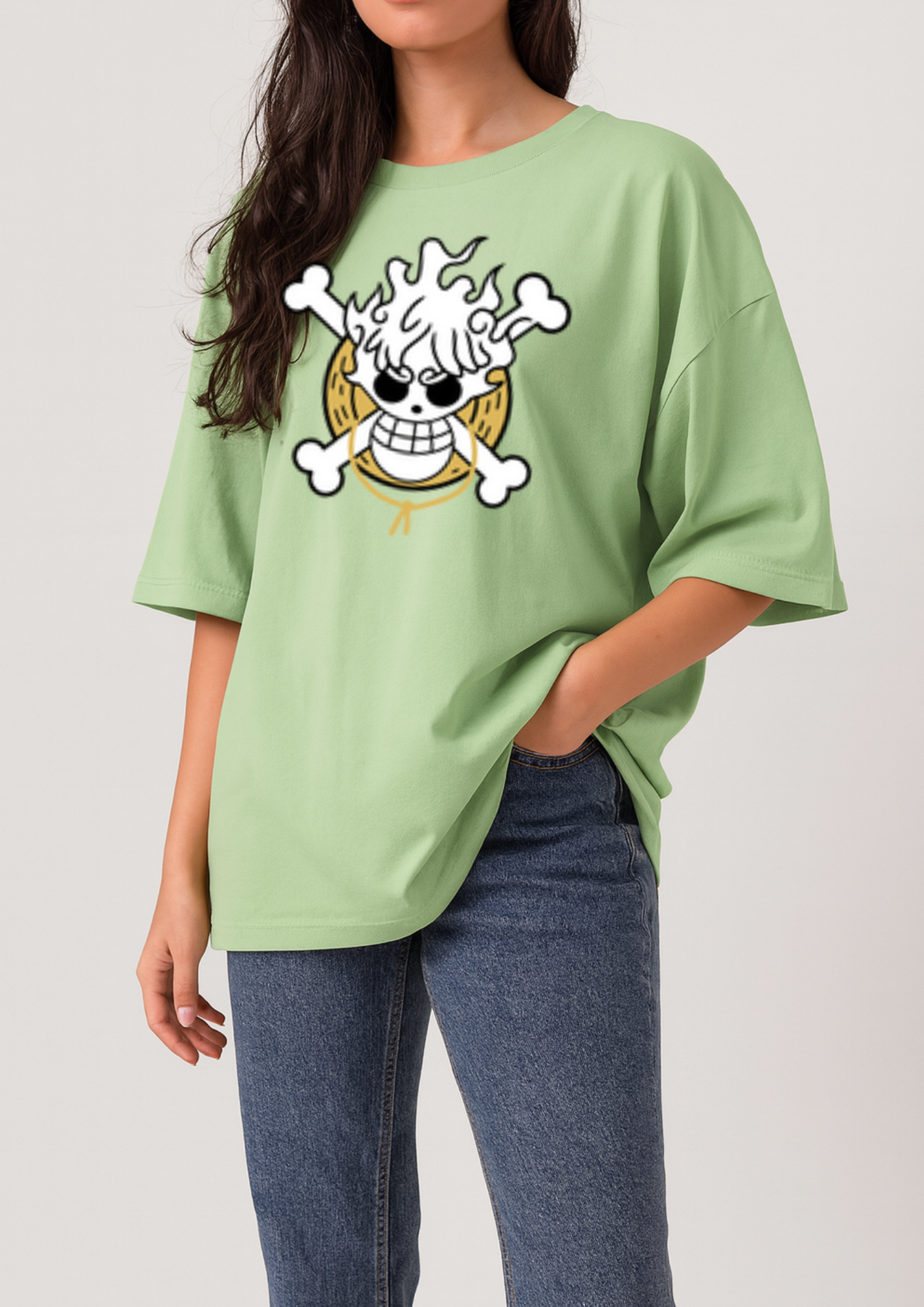 Premium Quality Heavy Cotton Oversized Tee – DTF Printed