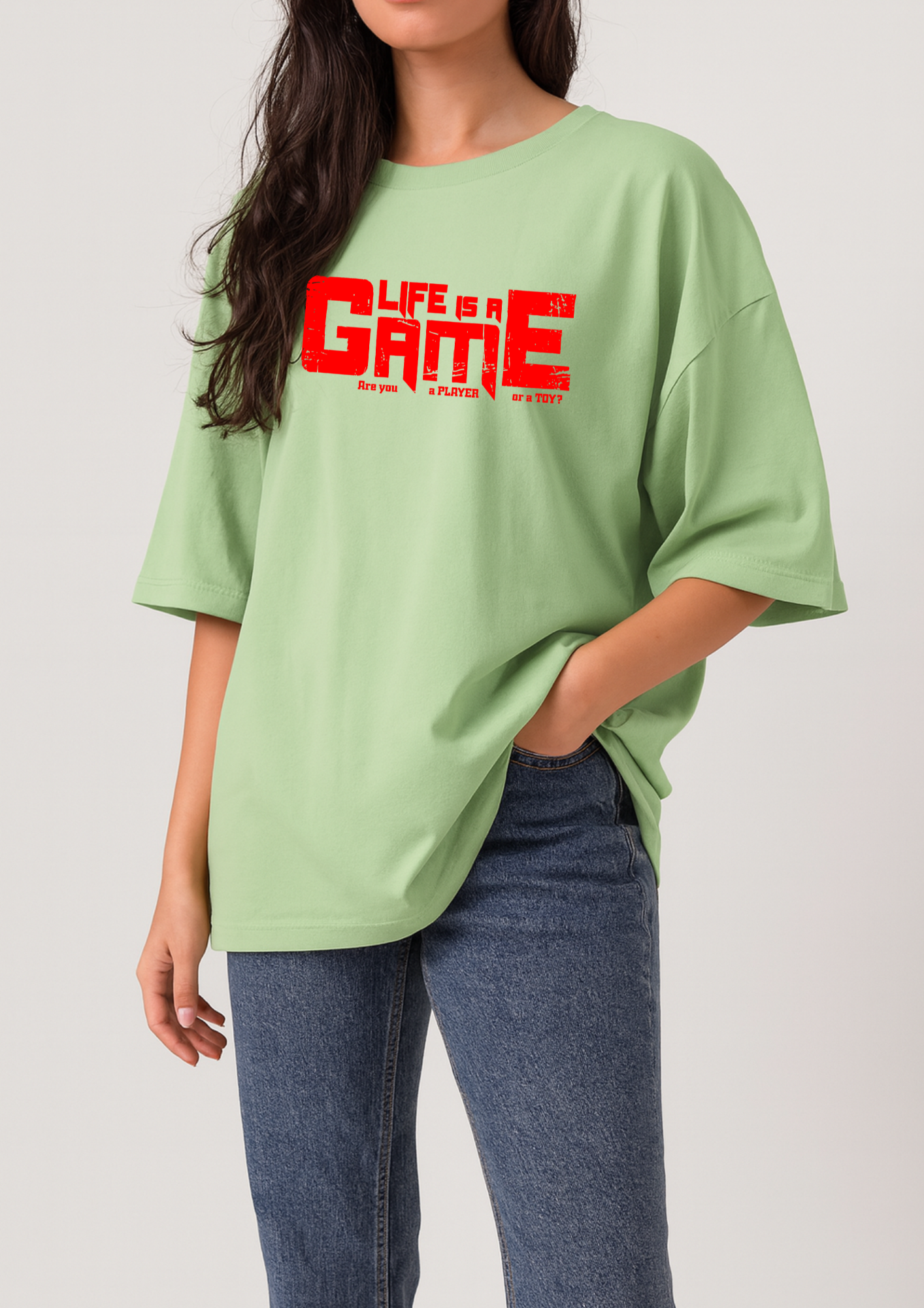 220 GSM Pale Green Cotton T-Shirt | Comfort Meets Premium Quality