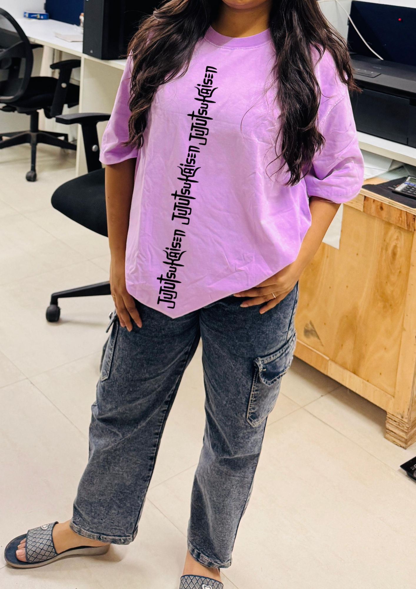 Oversized Heavy Cotton French Terry Tee – Premium DTF Printed