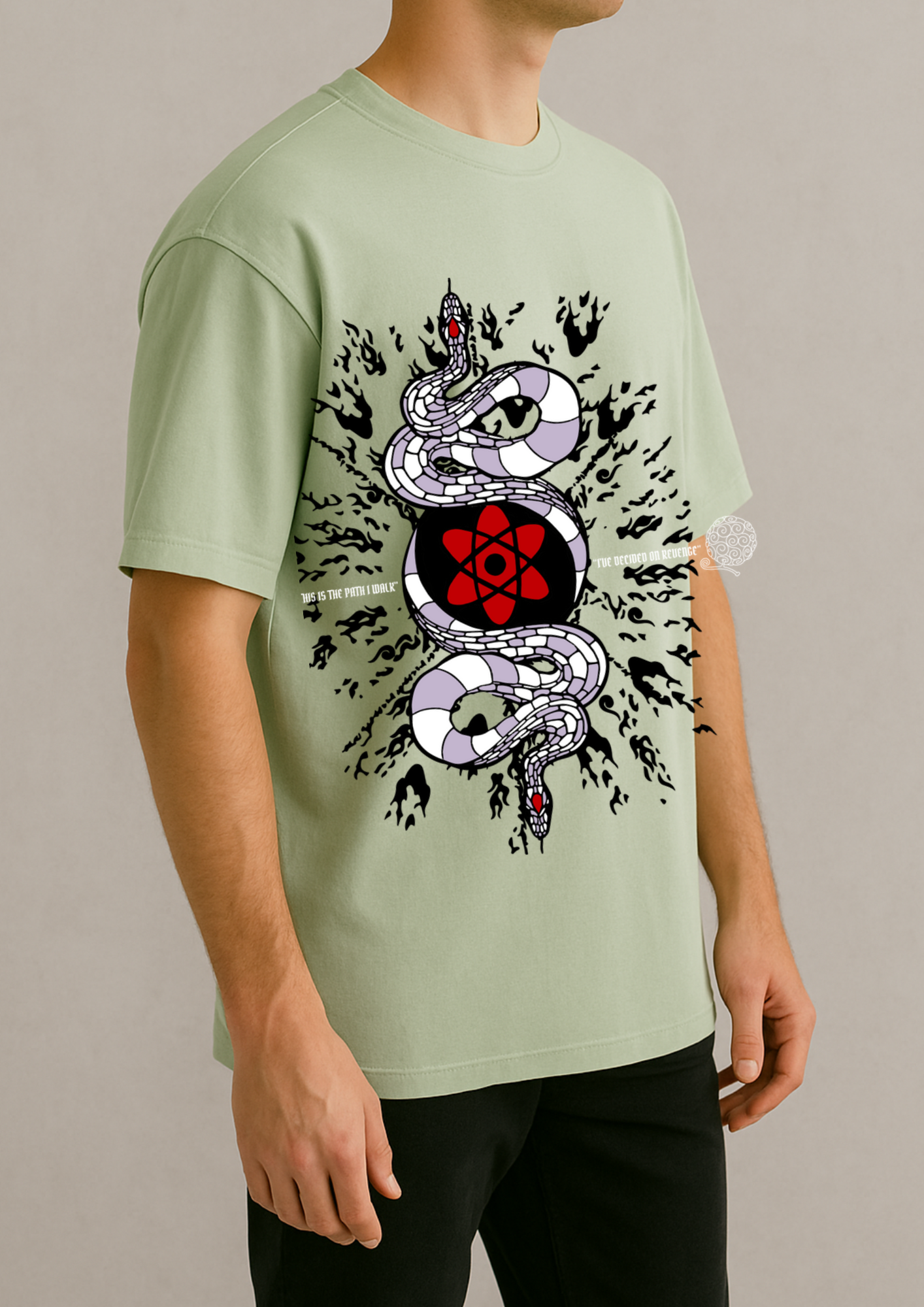 Premium Oversized French Terry Cotton Tee with DTF Print