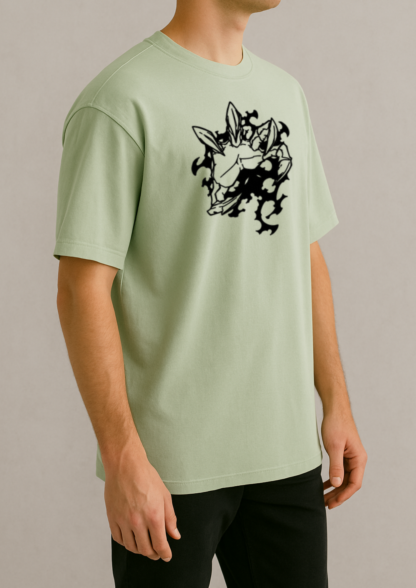 DTF Printed Premium French Terry Oversized T-Shirt