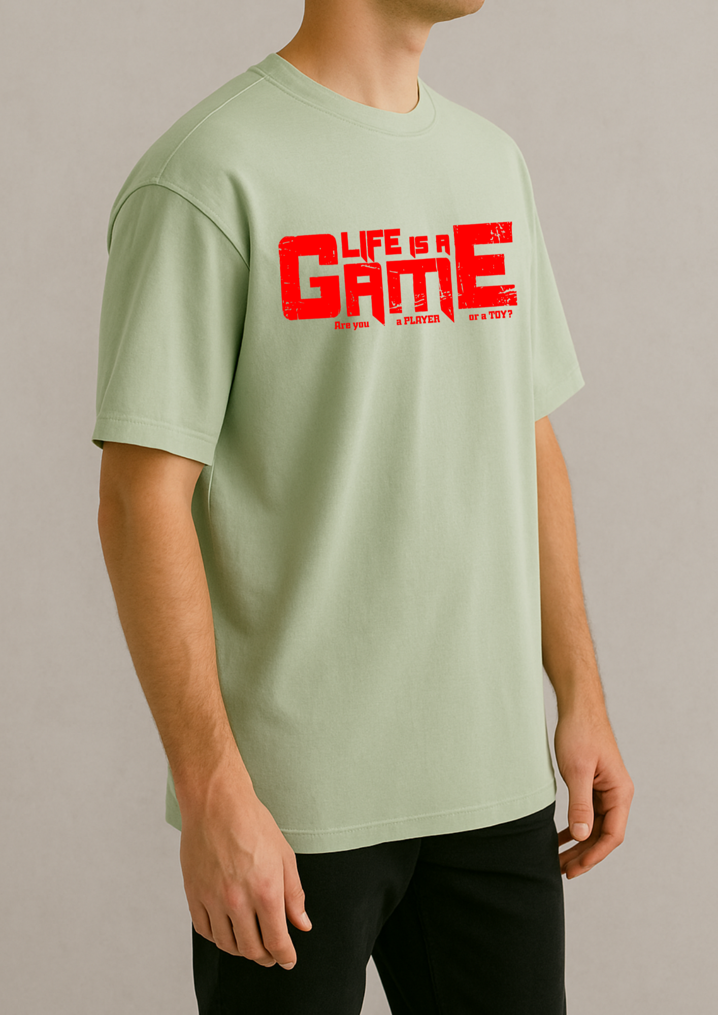 220 GSM Pale Green Cotton T-Shirt | Comfort Meets Premium Quality