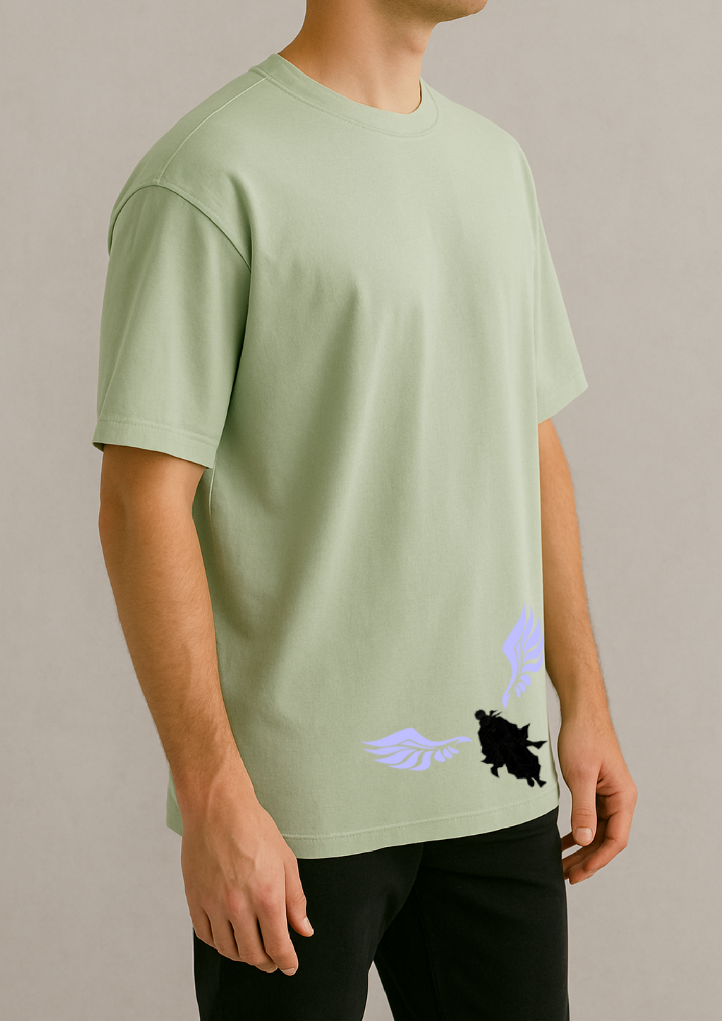 Heavyweight Oversized French Terry Cotton Printed Tee