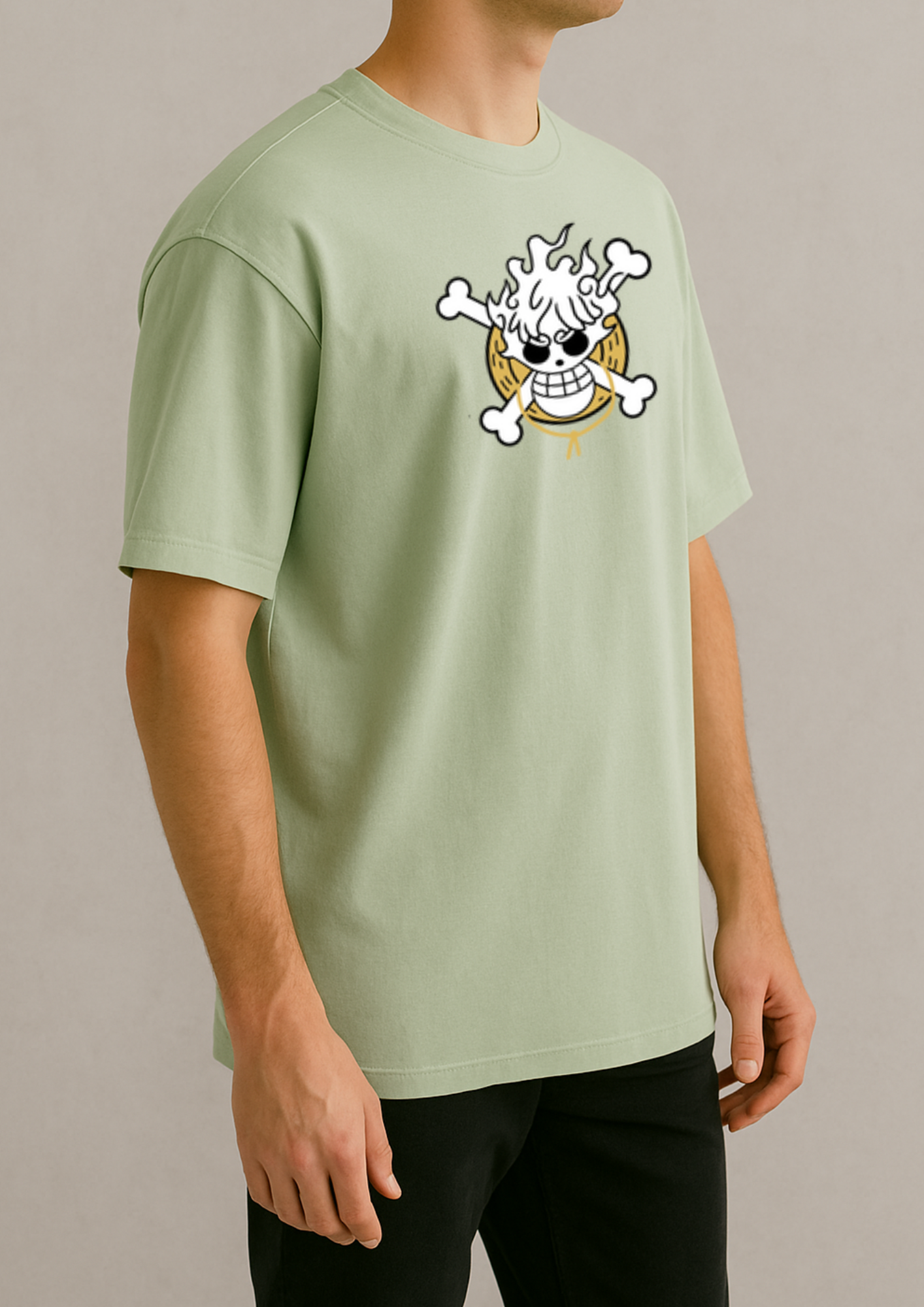 Luxury French Terry Cotton T-Shirt with DTF Print